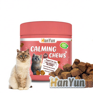 100 doux calmant mâche chats Anti-anxiété racine de valériane Absorption rapide soulagement du Stress Relaxation suppléments de soins de santé pour animaux de compagnie - Product Image 1