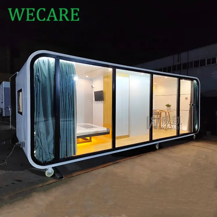 WECARE Casa pré-fabricada pequena personalizada Casa pré-fabricada Casa móvel contêiner com cozinha e banheiro