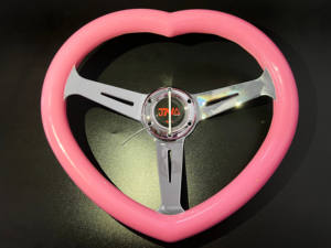 <span class=keywords><strong>Volant</strong></span> de direction universel en forme de cœur rose girly pour pièces automobiles, 6 boulons, ABS - Product Image 5