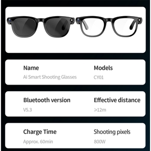 Gafas <span class=keywords><strong>de</strong></span> Sol Inteligentes CY01 para Grabar Fotos y Vídeos, Lentes con <span class=keywords><strong>Traductor</strong></span> IA, Audio y WIFI con Cámara - Product Image 6