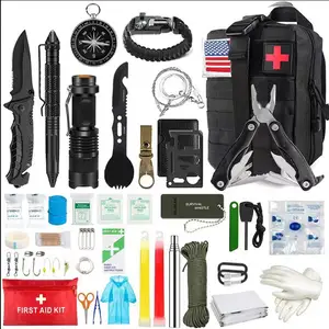 Kit de primeiros socorros tático sos, kit de sobrevivência de emergência ao ar livre