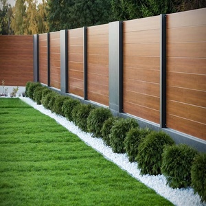 Panel <span class=keywords><strong>de</strong></span> Cerca para Jardín Exterior Impermeable <span class=keywords><strong>de</strong></span> Alta Calidad, Estilo Europeo, Marco <span class=keywords><strong>de</strong></span> Metal Compuesto WPC, Inspirado en la Naturaleza, Servicio <span class=keywords><strong>de</strong></span> Modelado 3D - Product Image 2