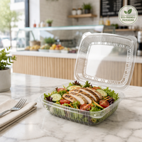 Boîte en PET transparente de qualité alimentaire pour l'emballage des fruits, conteneur en plastique pour la laitue