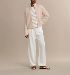 Cardigan en cachemire de haute qualité pour <span class=keywords><strong>femme</strong></span>, avec logo personnalisé, col montant, manches longues, tenue chaude et élégante, collection 2026 - Product Image 3