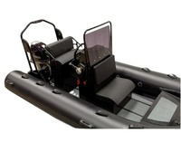 CE 4.8m ALU 480 Chine Usine En Aluminium double V Coque RIB Bateau à vendre