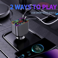Émetteur FM Bluetooth 5.3, modulateur radio de voiture mains libres, lecteur MP3, chargeur de voiture USB ultra-rapide avec câble rétractable pour voiture