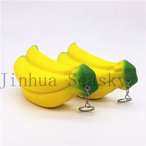 Siêu mềm Jumbo chuối Móc Chìa Khóa squishaes chậm tăng giải nén giáo dục đồ chơi có mùi thơm túi treo - Product Image 4