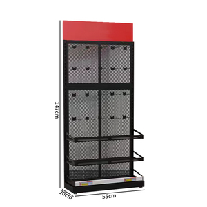 Ánh sáng nhiệm vụ Gondola Kệ một mặt siêu thị hiển thị giá bền vật liệu kim loại cho siêu thị hiển thị khán đài - Product Image 5