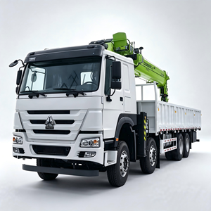 Grue montée sur camion HOWO 16T à bras droit, grue de camion lourd pour le transport logistique - Product Image 1