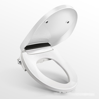 Siège de toilette de bidet allongé intelligent avec couvercle intelligent et télécommande Fonction de séchage à air à chaleur instantanée