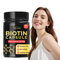 Capsules d'astaxanthine à formule personnalisée favorisant la croissance des cheveux et des ongles, améliorant l'élasticité de la peau, complément de biotine sans gluten