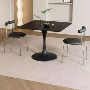 Modern and Simple Rock Plate Dining <strong>Table</strong> and Chair Set Full Rock Plate Tabletop Writing and Working Desk <strong>Stable</strong> Anti-toppling - Product Image 2