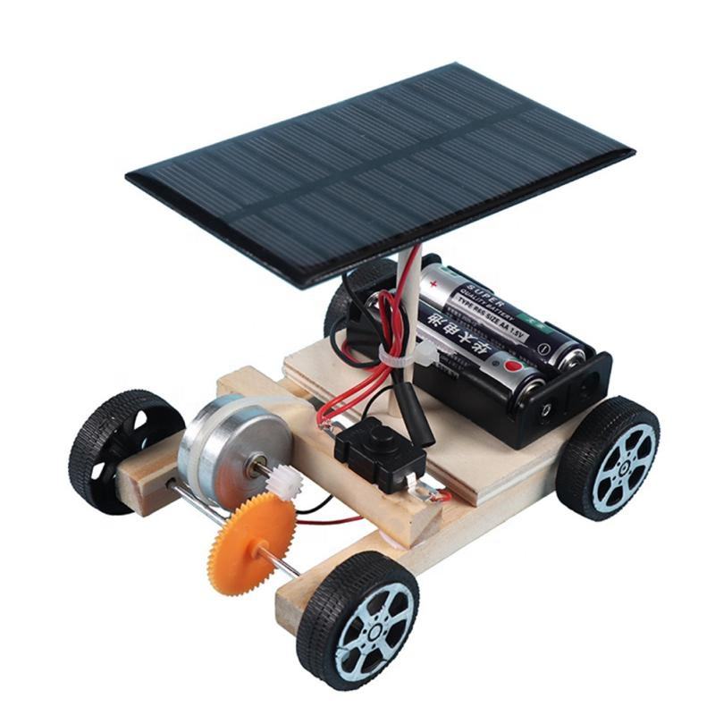 Cardboard Solar Car Kit DIY Educational Toy for Kids