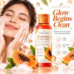 Detergente Viso Vegano Enzimatico alla Papaya Senza Logo 100ml Idratante Levigante Controllo Oleosità Pulizia Pori Schiuma Ricca - Product Image 3