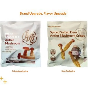 Hanan Pepper Salt Pilose Antler Mushroom Hard Nutritious Salty 25g Henan Snack Saludable Listo para Comer para Aliviar el Hambre - Product Image 5