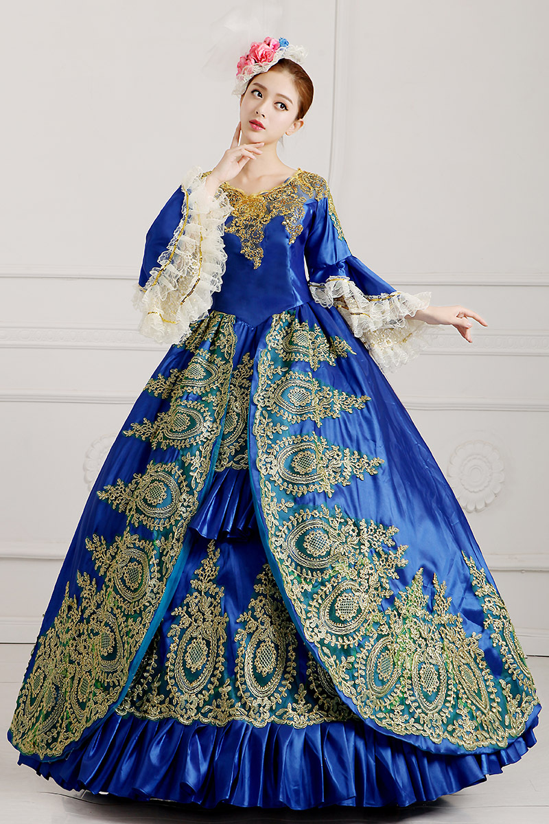 European Court Dress - 18th Century Victorian Ball Gown for Women, Ideal  Halloween Cosplay Costume, In-Stock for Adults