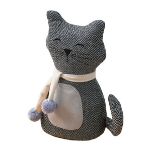 Décoration de porte en forme de chat mignon avec nœud papillon en tissu, coupe-vent, anti-collision, à poser au sol, pour la maison, article de nécessité quotidienne - Product Image 4