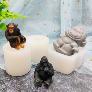 Moldes de Silicona con Forma de Animales, Mono y Plátano, para Hacer Pasteles, Fondant, Galletas, Jabón, Azúcar, Pudín, Chocolate - Product Image 3