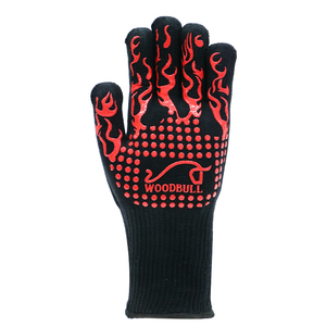 Gants de barbecue résistants à la <span class=keywords><strong>chaleur</strong></span> avec grip en silicone, <span class=keywords><strong>anti</strong></span>-brûlure, en coton, pour la cuisine et la pâtisserie - Product Image 2