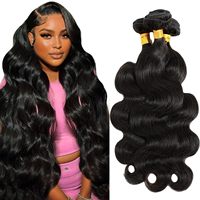 Extensiones de Cabello Humano Natural de 15 Pulgadas, Ondulado, Cabello Virgen Vietnamita, Tejido Rápido, Doble Trama, Completo y Grueso, Negro Natural