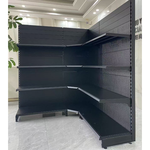 벌크 하이 퀄리티 블랙 메탈 슈퍼마켓 코너 선반 4 레이어 - Product Image 4