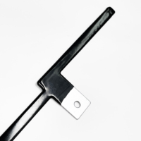 Attache de câble en forme de L flexible en PVC, clip métallique isolé à trou fixe pour le routage de câbles souples
