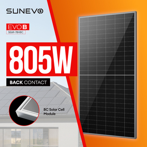 Paneles Solares Bifaciales Sunevo OEM ODM Tipo N de Contacto Trasero de 750w 770w 800w 805w para Granjas a Escala Industrial y Plantas Industriales B - Product Image 1
