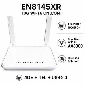 Módem Óptico <span class=keywords><strong>Huawei</strong></span> EN8145XR X G PON 10G EPON ONU ONT Usado, Router WIFI 6 de Doble Banda 4GE+1TEL+1USB <span class=keywords><strong>AX3000</strong></span> ONU ONT para FTTH - Product Image 1