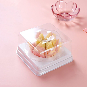 Tùy Chỉnh Rõ Ràng Vuông Nhựa Pet Bao Bì Với Dập Nổi Cho Cupcakes Bánh Nướng Bánh Nướng Bánh Trứng Tarts-Thực Phẩm Lớp Tráng Miệng Bánh Nắp - Product Image 5