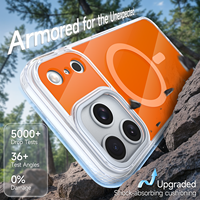 Funda para Teléfono Móvil para iPhone 17 Pro Max, Magnética, Cobertura Total, Mate, Antigolpes, TPU + Acrílico + Material Magnético, Diseño Liso