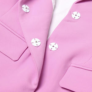 A7727 giacca invernale da donna rosa <span class=keywords><strong>fucsia</strong></span> nera classico blazer e <span class=keywords><strong>cappotto</strong></span> da donna a maniche lunghe - Product Image 6