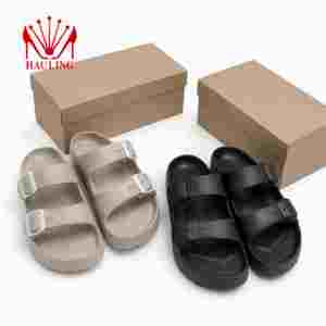 Sandales légères imperméables en EVA à deux brides avec boucles réglables, semelle antidérapante et coussinée pour la plage et la piscine - Product Image 2