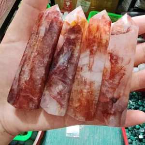 Cristal de Cuarzo de Fuego Natural en Oferta, Torre de Cristal Rojo Llama, Cristales de Arte Popular Pulidos, Decoración del Hogar, Piedras Curativas de Marca - Product Image 4