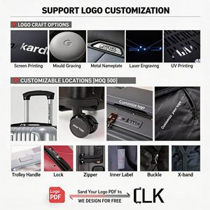 Designer de mode valise de voyage affaires poussette sur roues <span class=keywords><strong>cabine</strong></span> métallique transporter bagages large tige de traction bagages de luxe - Product Image 4