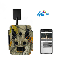 Cámara DE SEGURIDAD DE 48MP 4G, tarjeta Sim, cámara de caza de visión nocturna para exteriores, cámara de monitoreo infrarrojo de Vida Silvestre con aplicación