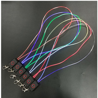 Lanière lumineuse LED en TPU pour badge d'identification, idéale pour concerts et KTV, portable, écologique, sérigraphiée, directement de l'usine