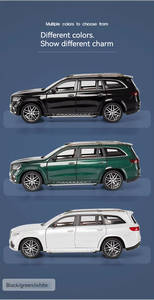 Benz gls63 1:24 Diecast Mô hình xe ô tô âm thanh và ánh sáng pullback kim loại xe mô hình đồ chơi với mở cửa trang trí trang trí - Product Image 5