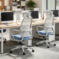 Chaises de bureau ergonomiques modernes et confortables avec support lombaire auto-ajustable, pivotantes, pour personnel et cadres