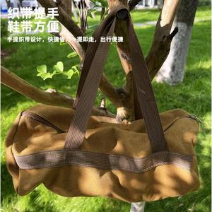 Sac de rangement en toile pour piquets de tente d'extérieur, couleur kaki, utilisation toutes saisons, design à poignée droite - Product Image 5