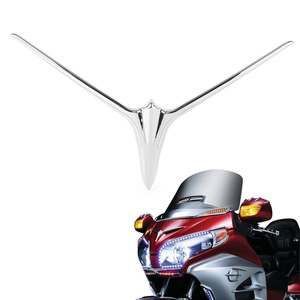 Garniture de sourcils ABS de moto RACEPRO, décoration adhésive, accessoire de carénage supérieur pour ailes dorées, <span class=keywords><strong>GL</strong></span> 1800 <span class=keywords><strong>2012</strong></span> 2013 2014 2015 2016 2017 - Product Image 1