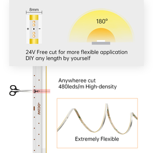 LED Light COB Light-emitting Diode <b>Strip</b> Light 10W CRI90 Free Cutting COB LED <b>Strip</b> for Home Use Cabinet Ceiling - Product Image 4