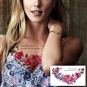 <span class=keywords><strong>Tatouage</strong></span> Temporaire <span class=keywords><strong>3D</strong></span> Sexy pour Femmes Hommes Filles Adultes Adolescents Modèles Gars Tatouages Colorés Papillons Fleurs - Product Image 5