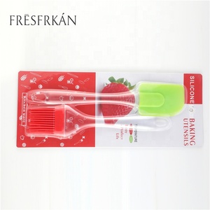 Juego de Herramientas para pasteles antiadherentes resistentes al calor, accesorios de cocina, espátula de silicona, juegos de cepillos de pastelería con <span class=keywords><strong>mango</strong></span> de plástico, OEM, venta al por mayor - Product Image 2