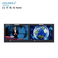 Monitor Profesional para Montaje en Rack FEELWORLD D101 PLUS-H, Doble Pantalla de 10.1 Pulgadas, 4RU, 4K HDMI CVBS, 1920x1200 IPS, Logotipo Personalizado OEM