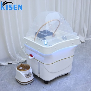 Kisen Head Spa One Tanke : Bac de lavage de cheveux mobile sans tuyauterie pour salon, avec fonction de thérapie japonaise - Product Image 3