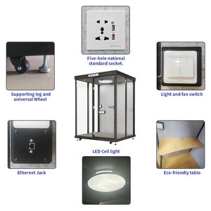 Interior y exterior 4 personas moderno barato insonorizado oficina privada cubículo Oficina silencioso trabajo CABINA <span class=keywords><strong>DE</strong></span> REUNIONES - Product Image 3