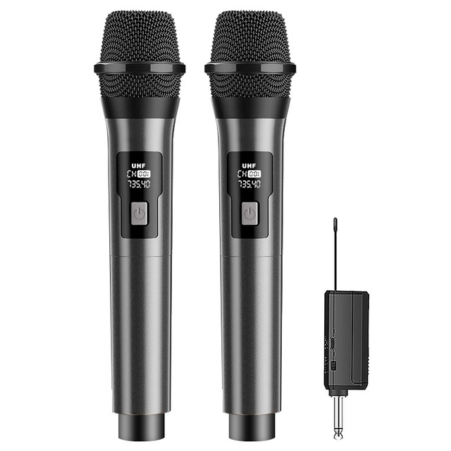 Hot Cordless Dynamic Karaoke Handed Microphone UHF Wireless Metal Mic for Studio Recording & Conference Use,singing
