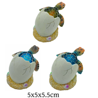 Logo personnalisé plage souvenir tortue de mer oeuf statue résine tortue oeuf