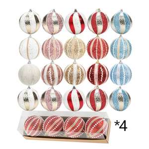 Adornos Navideños Multicolores de 8 cm, Bolas de Espuma Decorativas para Árbol de Navidad - Product Image 1