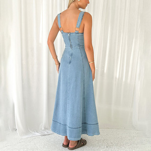 Faldas Vaqueras de Mezclilla Elásticas de Moda Holgadas Estilo Vintage para Exteriores IHOOV para Mujer - Product Image 2